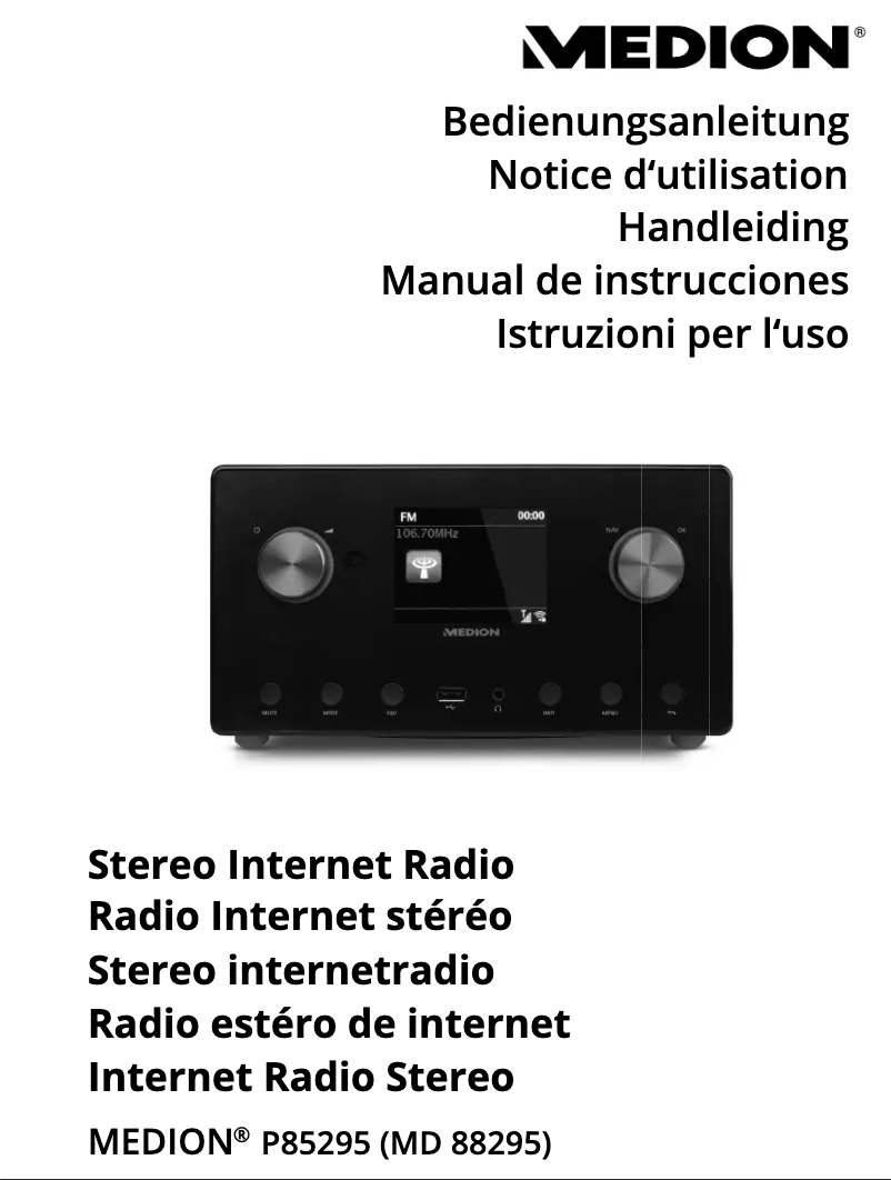 Page n°1 - Manuel utilisateur Medion P85295 (MD 88295)