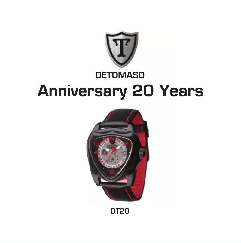 Page 1 de la notice Manuel utilisateur Detomaso Anniversary 20 Years DT20