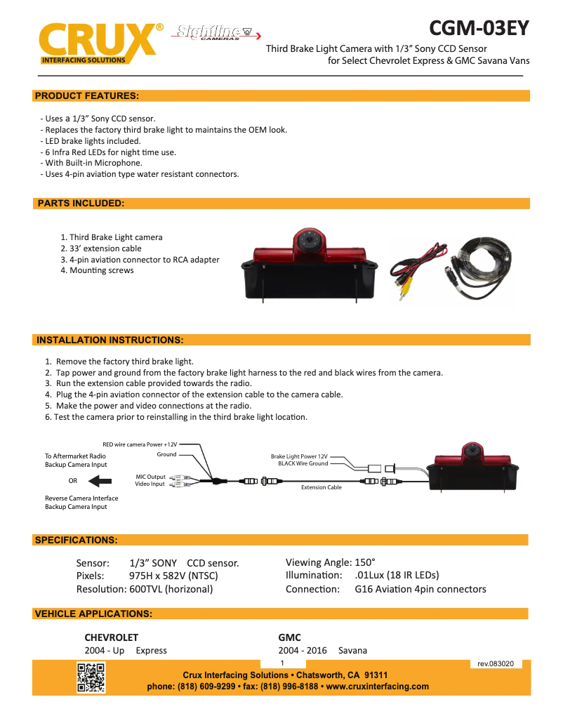 Página 1 del manual Manual de usuario CRUX CGM-03EY