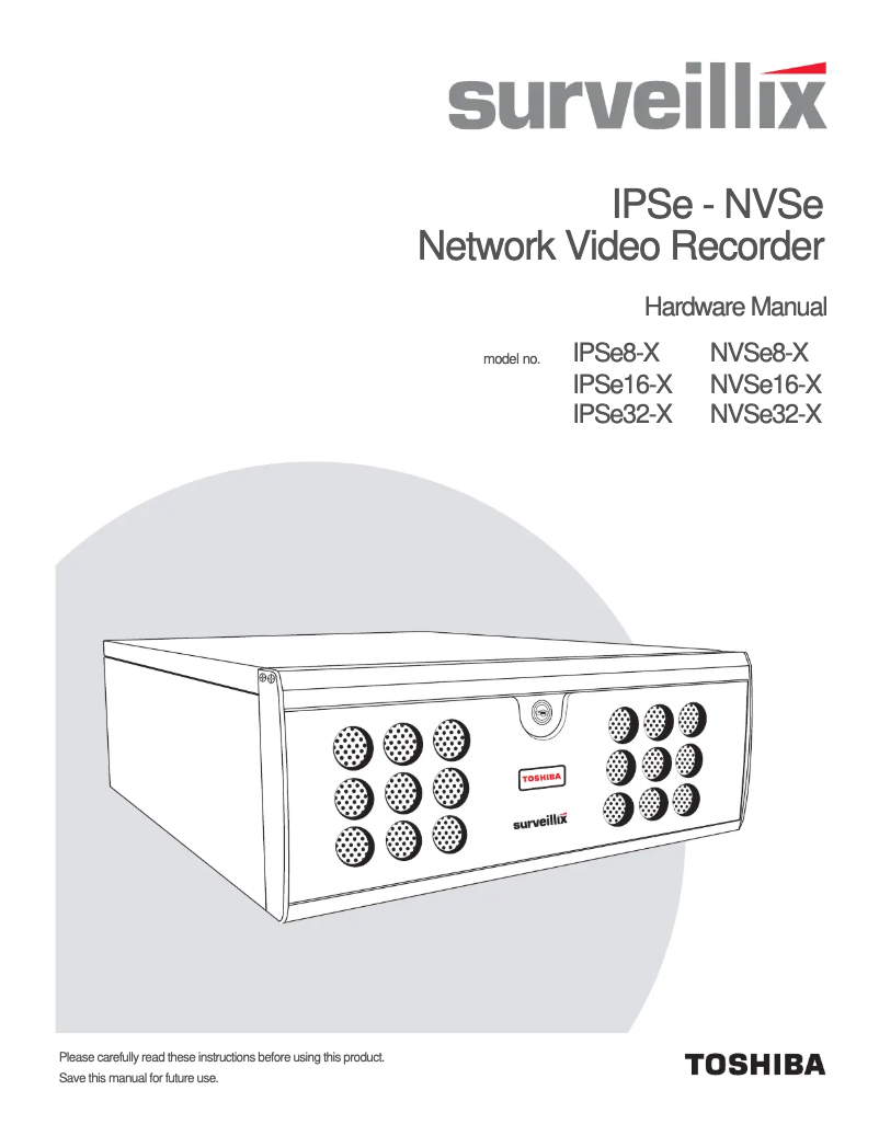 Image de la première page du manuel de l'appareil NVSe8