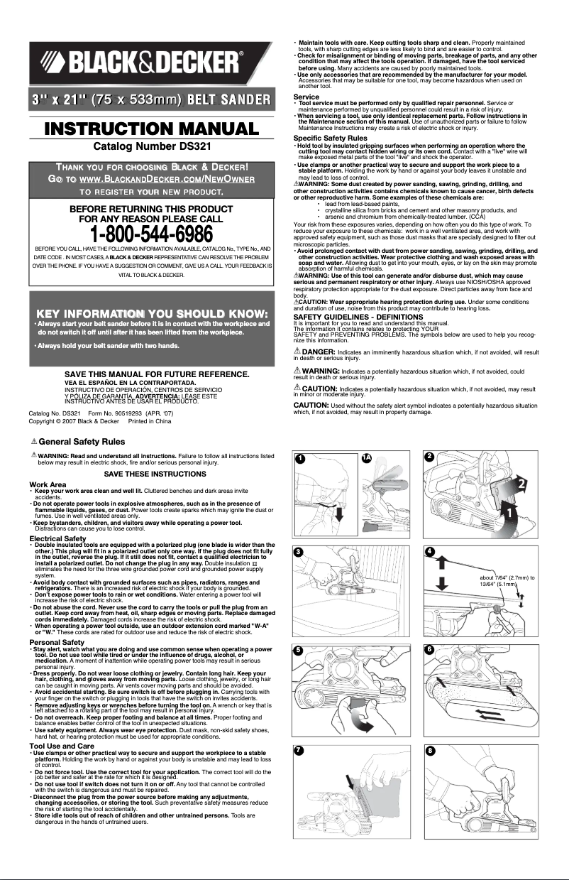 Image de la première page du manuel de l'appareil DS321