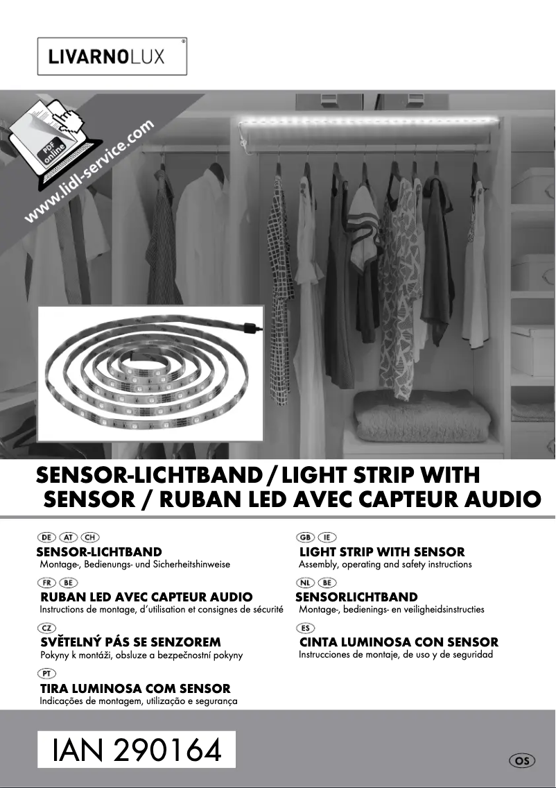 Page 1 de la notice Manuel utilisateur Livarno Lux IAN 290164