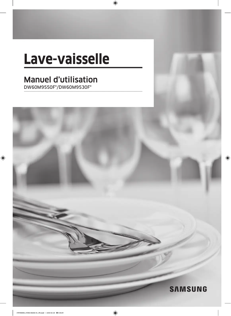 Image de la première page du manuel de l'appareil DW60M9550FS
