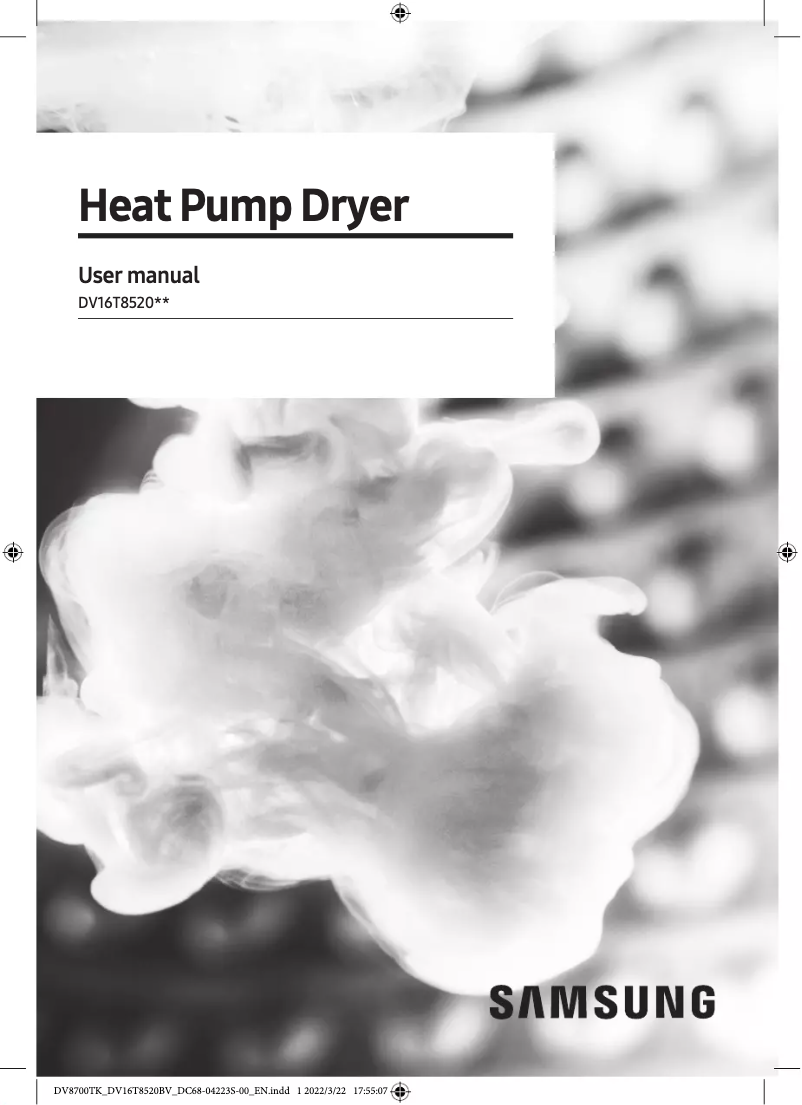 Page 1 de la notice Manuel utilisateur Samsung DV16T8520BW