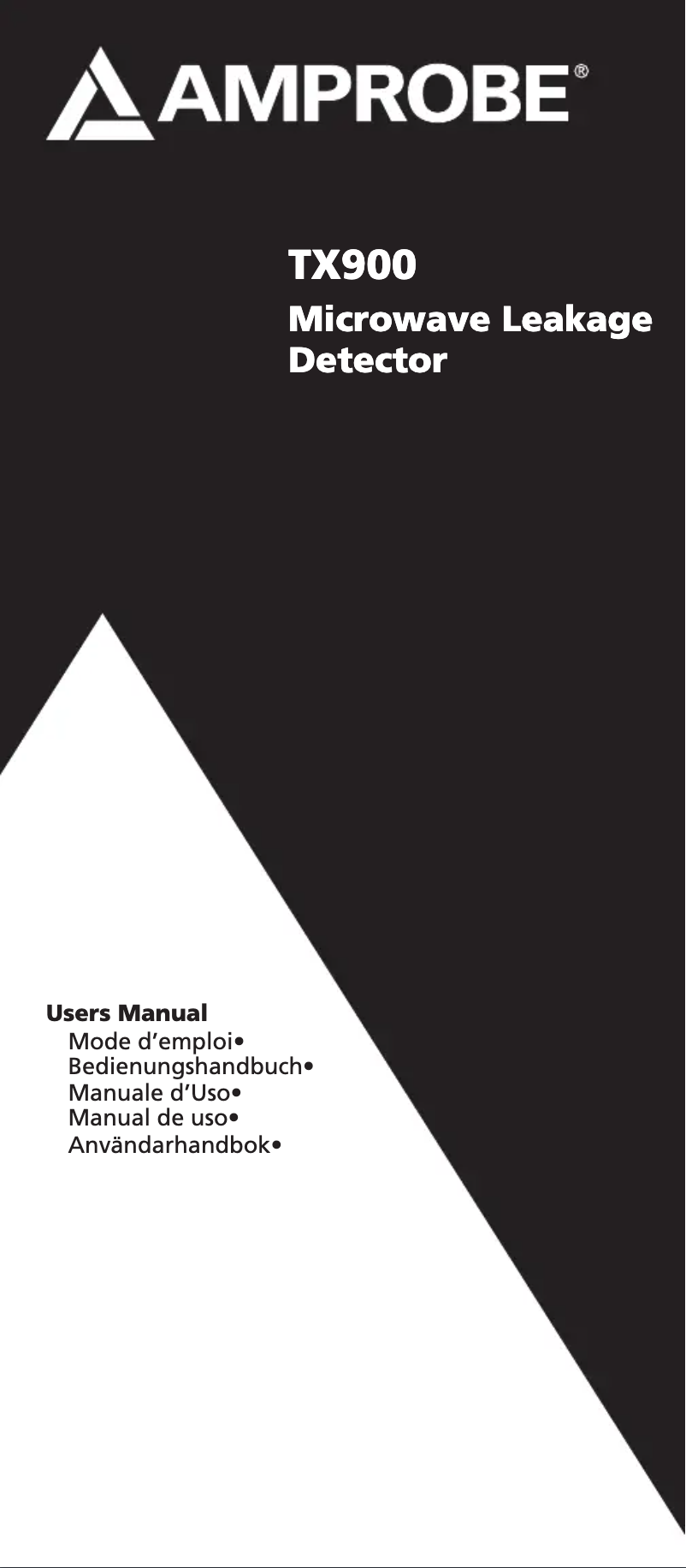 Page 1 de la notice Manuel utilisateur Amprobe TX900