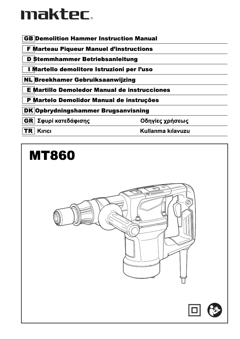 Page n°1 - Manuel utilisateur Makita M8600