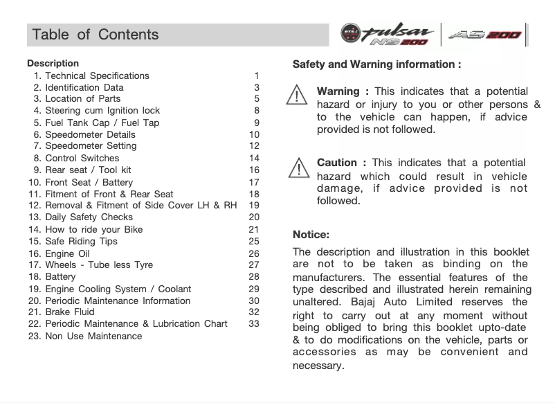 Image de la première page du manuel de l'appareil Pulsar AS 200