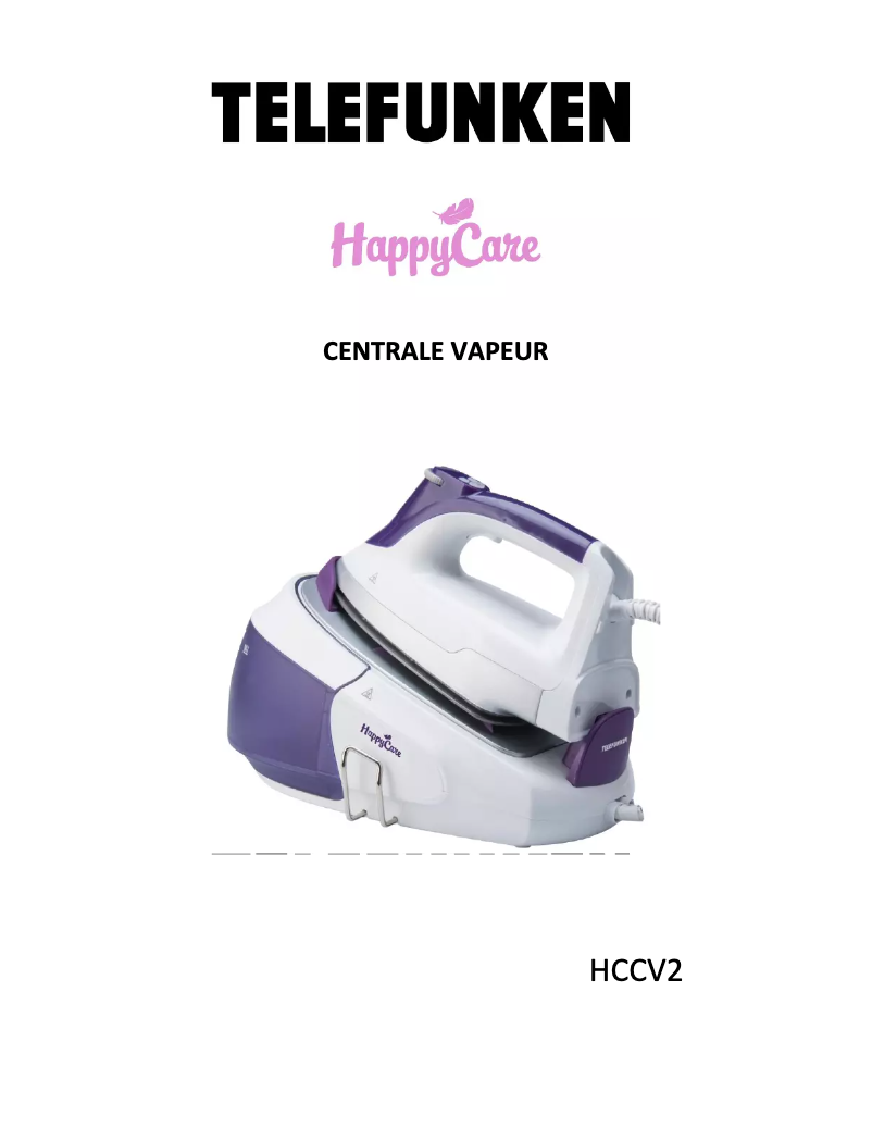Image de la première page du manuel de l'appareil HappyCare HCCV-2