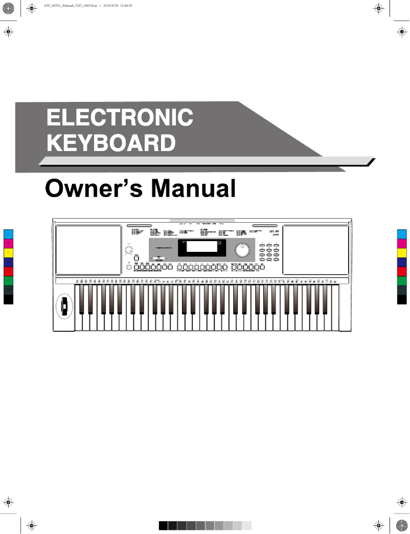 Page 1 de la notice Manuel utilisateur Medeli M331