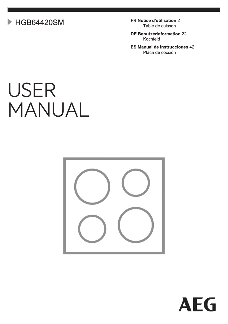 Image de la première page du manuel de l'appareil HGB64420SM