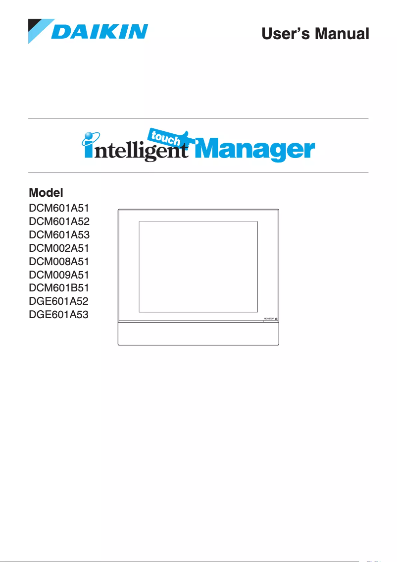 Page 1 de la notice Manuel utilisateur Daikin DCM601A51