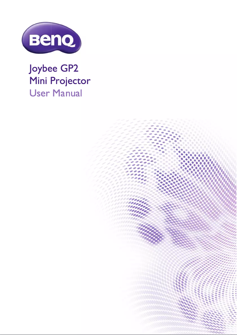 Page n°1 - Manuel utilisateur BenQ Joybee GP2