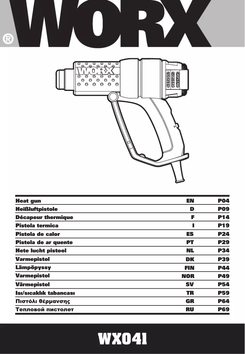 Image de la première page du manuel de l'appareil WX041
