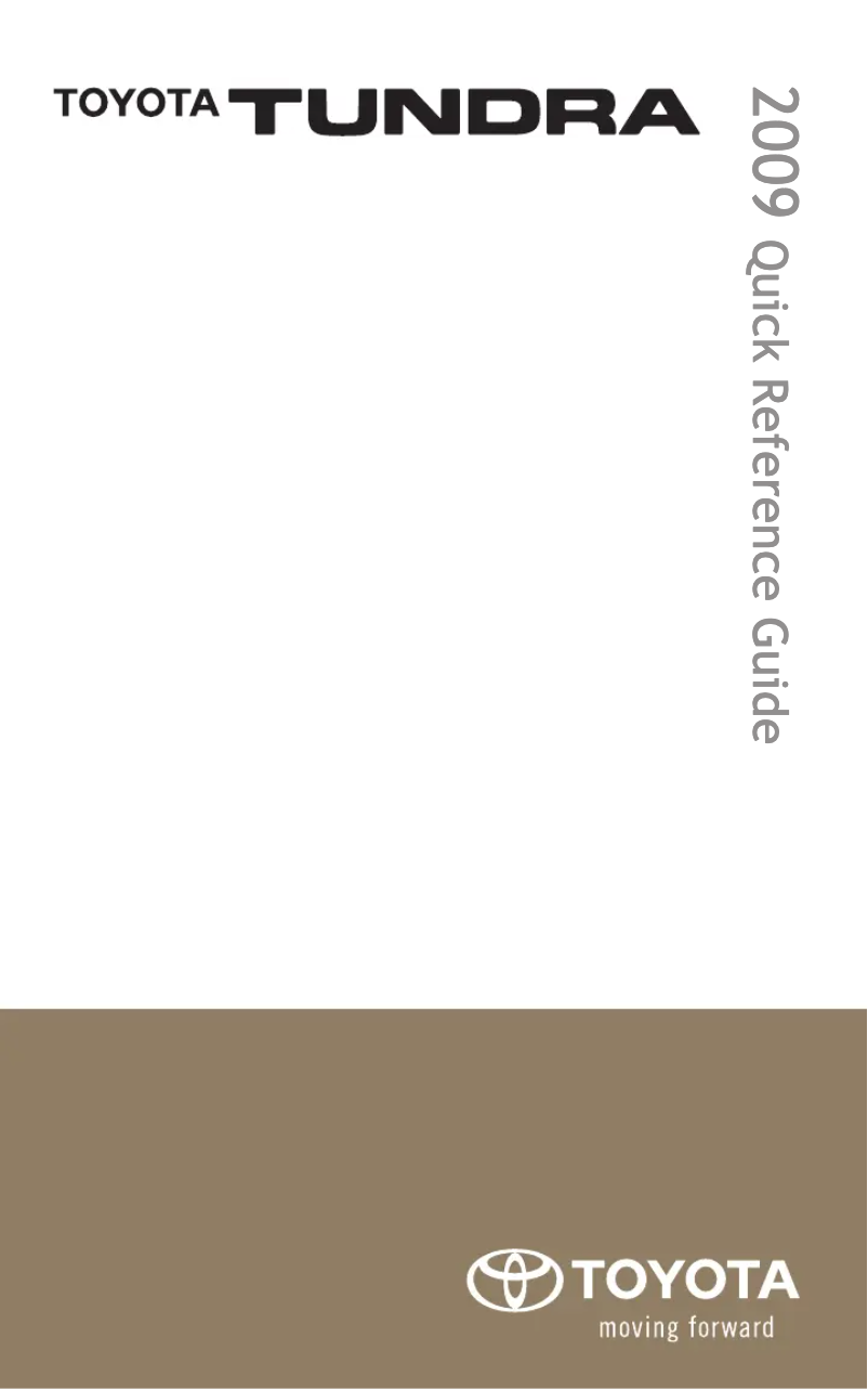 Imagen de la primera página del manual del dispositivo Tundra (2009)