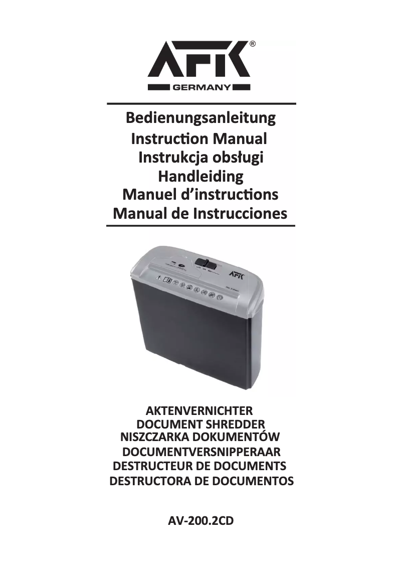 Página 1 del manual Manual de usuario AFK AV-200.2CD