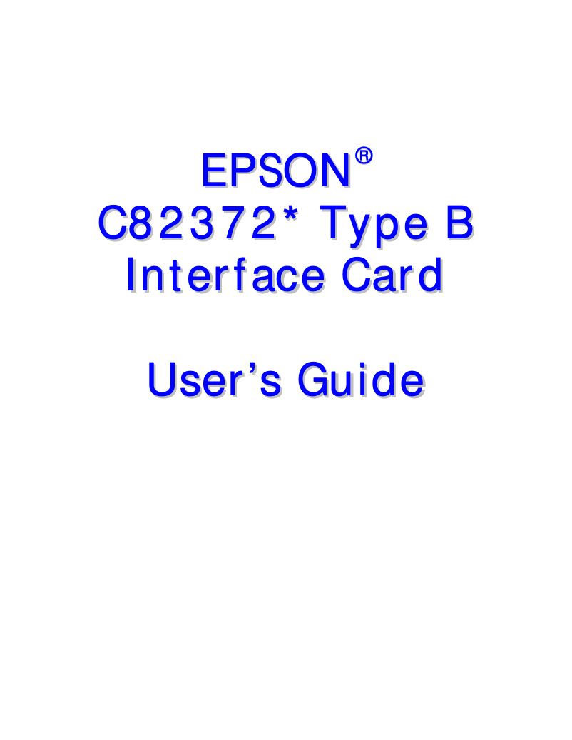 Page n°1 - Manuel utilisateur Epson C823722