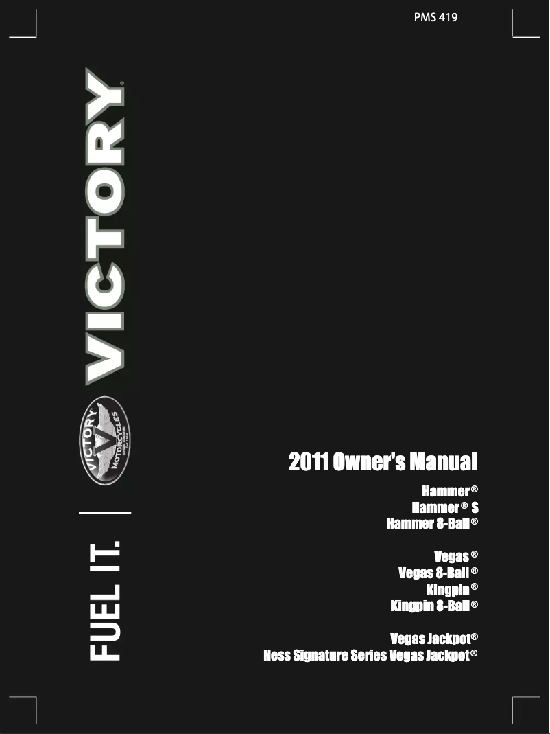 Image de la première page du manuel de l'appareil Hammer 8-Ball (2011)