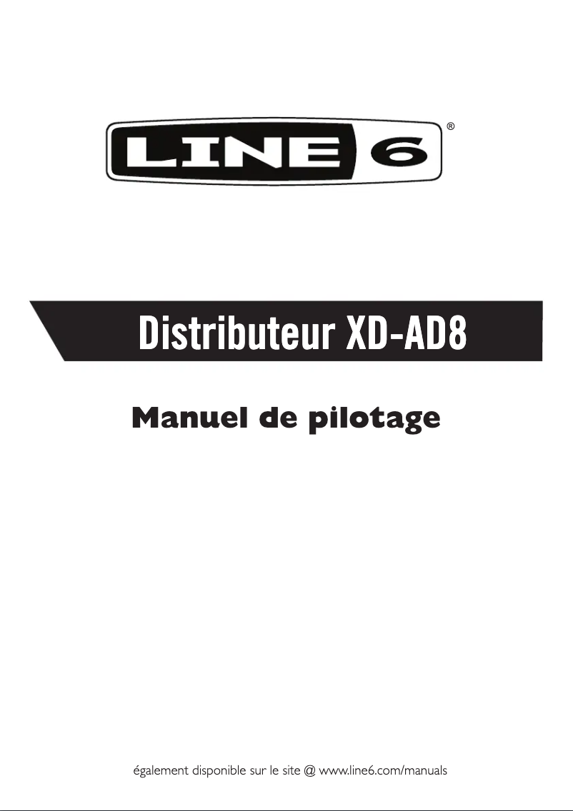 Page 1 de la notice Manuel utilisateur Line 6 XD-AD8