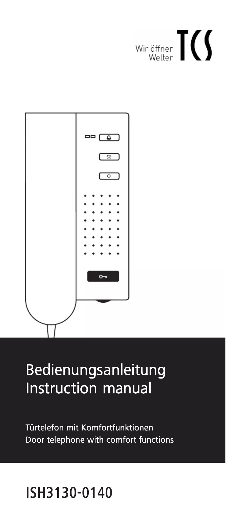 Page n°1 - Manuel utilisateur TCS ISH3130