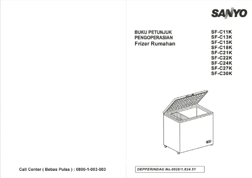 Page n°1 - Manuel utilisateur Sanyo SF-C30K