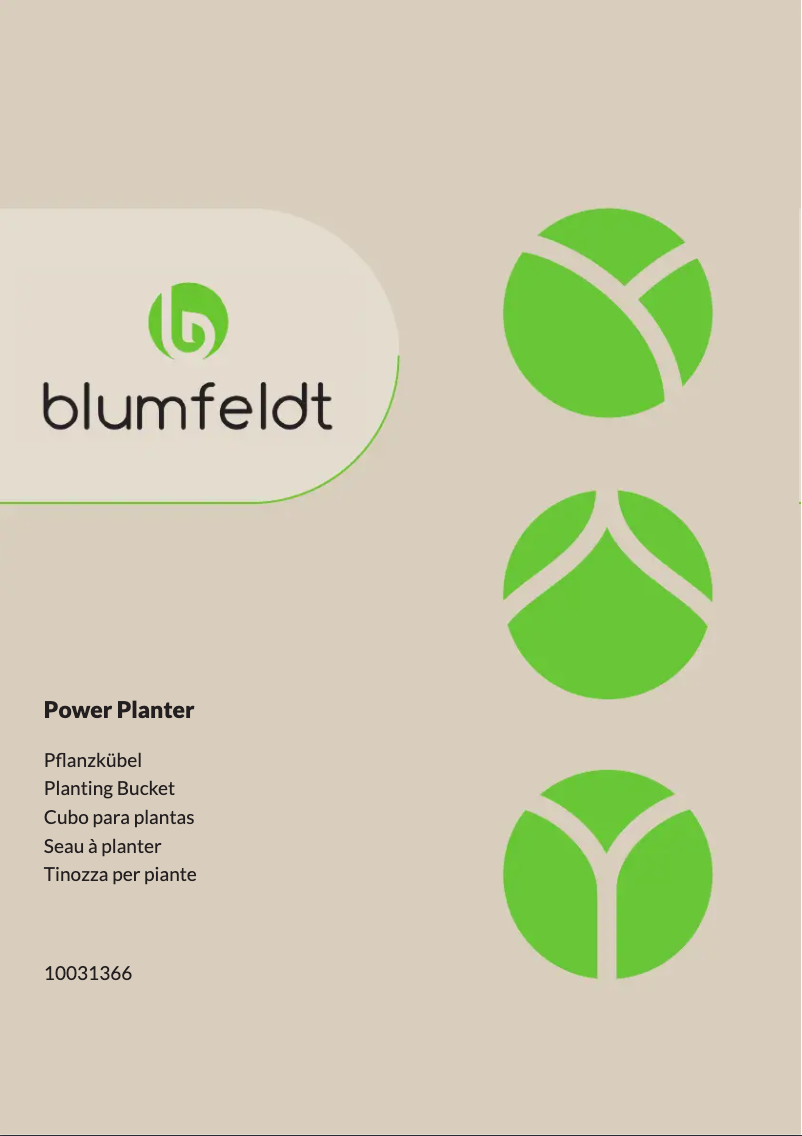 Image de la première page du manuel de l'appareil Power Planter
