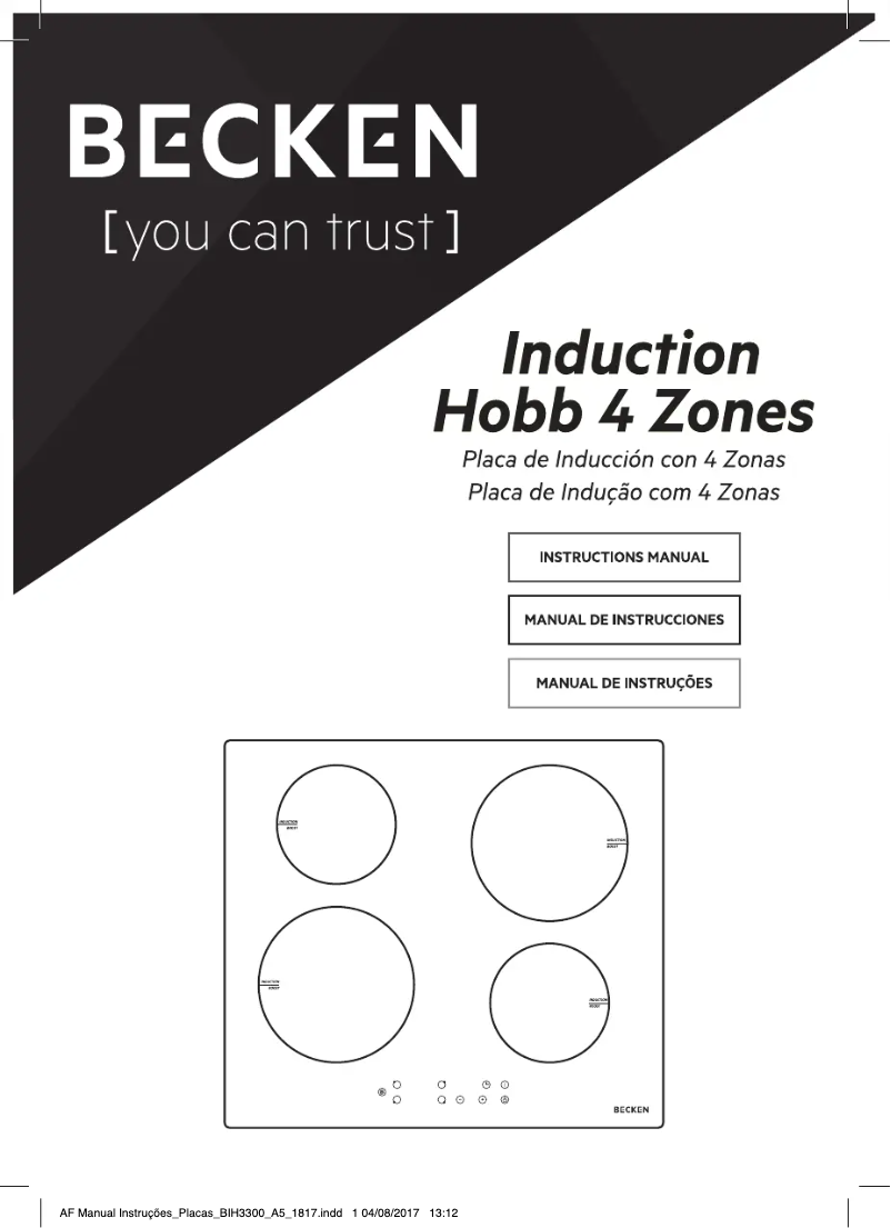 Page 1 de la notice Manuel utilisateur Becken BIH3300