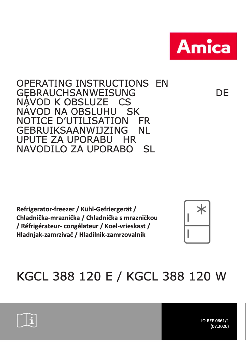 Page n°1 - Manuel utilisateur Amica KGCL 388 120 E