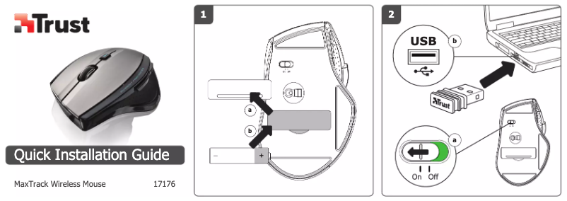 Page 1 de la notice Manuel utilisateur Trust MaxTrack Wireless 17176