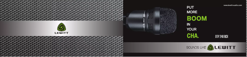 Page n°1 - Manuel utilisateur Lewitt DTP 340 REX