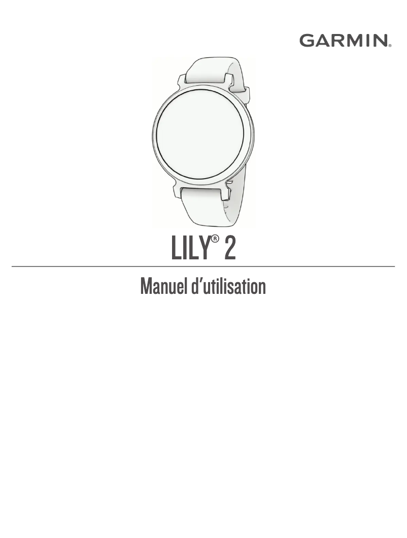 Page 1 de la notice Manuel utilisateur Garmin Lily 2