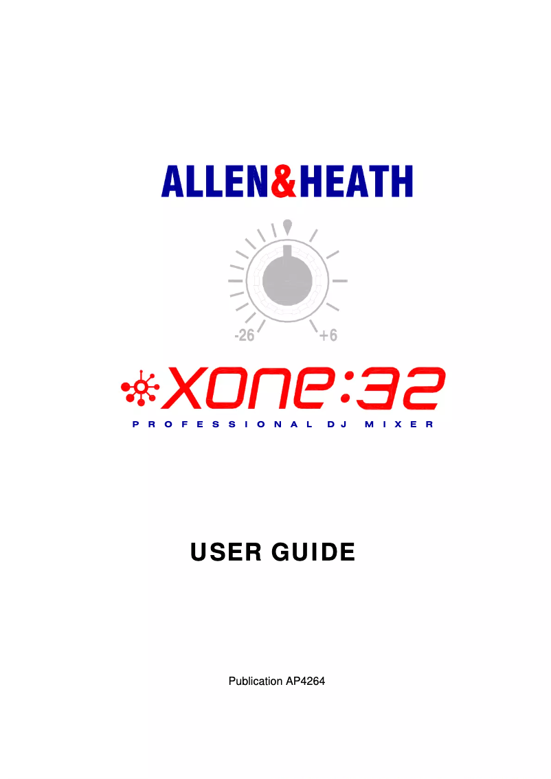 Page n°1 - Manuel utilisateur Allen & Heath Xone:32