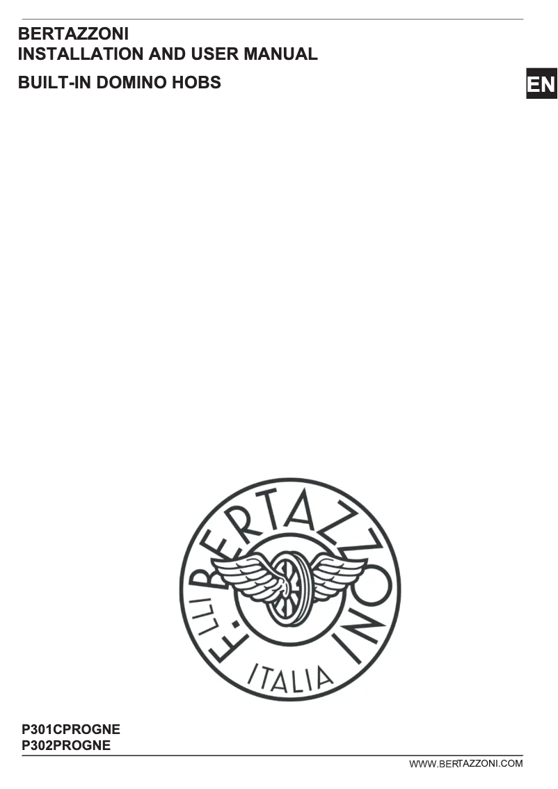 Página 1 del manual Guía de instalación Bertazzoni P301CPROGNE