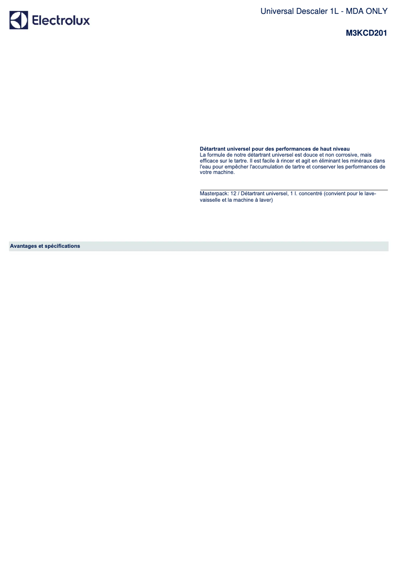 Page n°1 - Manuel utilisateur AEG M3KCD201