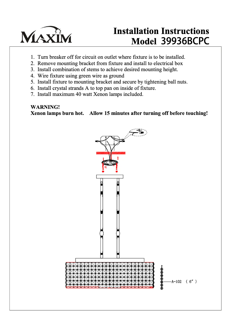 Page n°1 - Manuel utilisateur Maxim Vision 39936BCPC