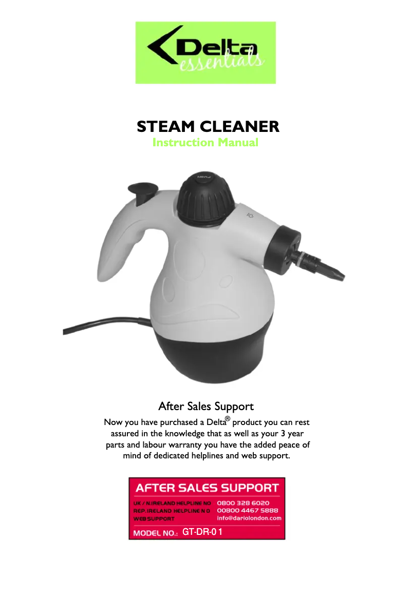 Image de la première page du manuel de l'appareil GT-DR-01