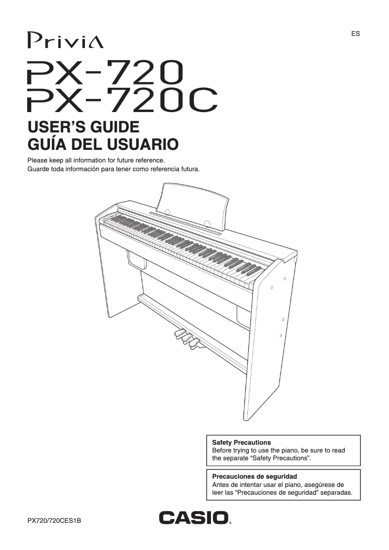 Image de la première page du manuel de l'appareil Privia PX-720