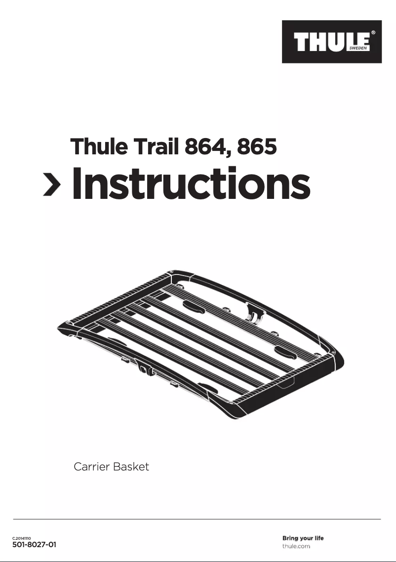 Page n°1 - Manuel utilisateur Thule Trail 864