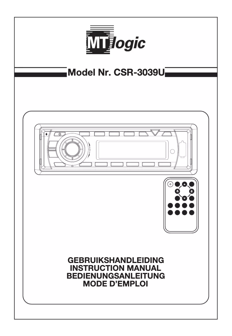 Page n°1 - Manuel utilisateur MT Logic CSR-3039U