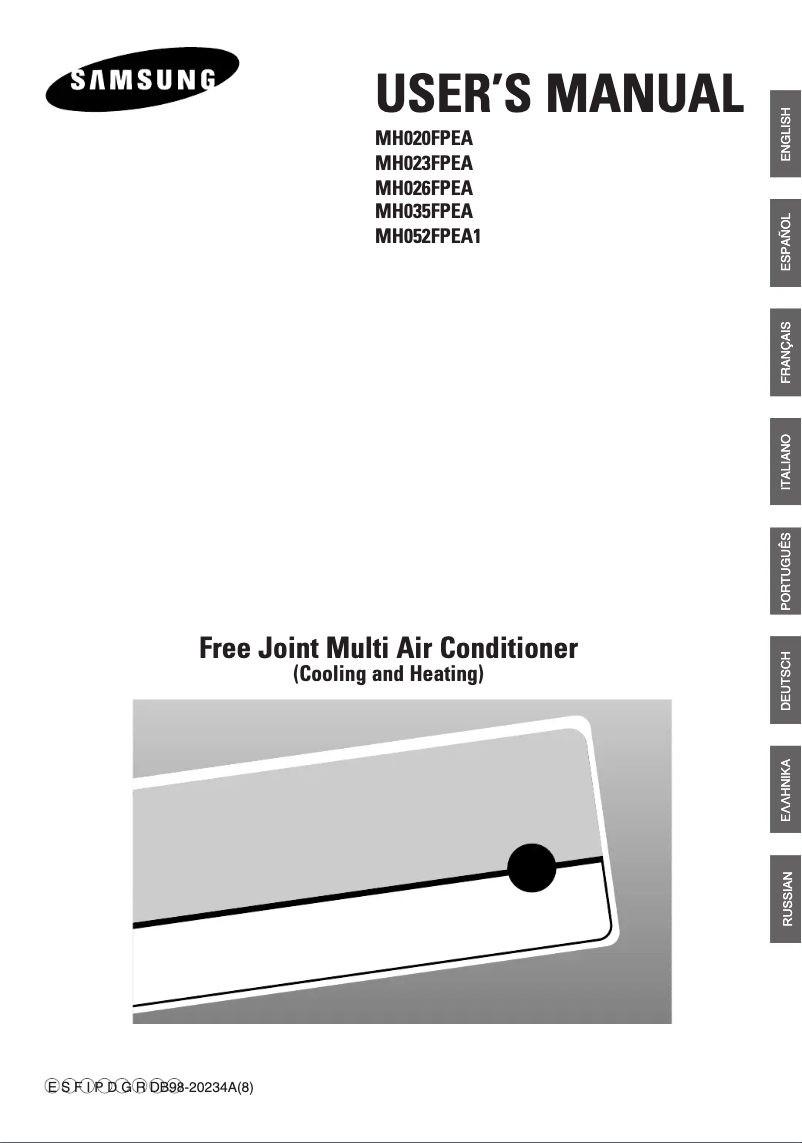 Image de la première page du manuel de l'appareil MH020FPEA