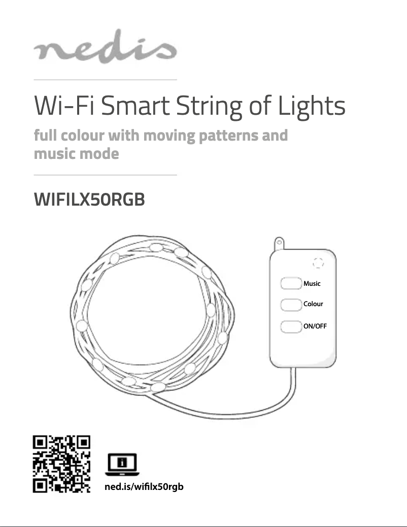 Page 1 de la notice Manuel utilisateur Nedis WIFILX50RGB