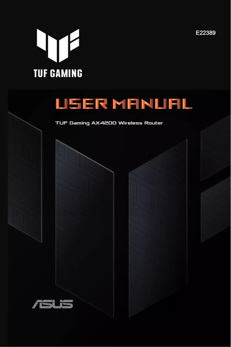 Image de la première page du manuel de l'appareil TUF Gaming AX4200