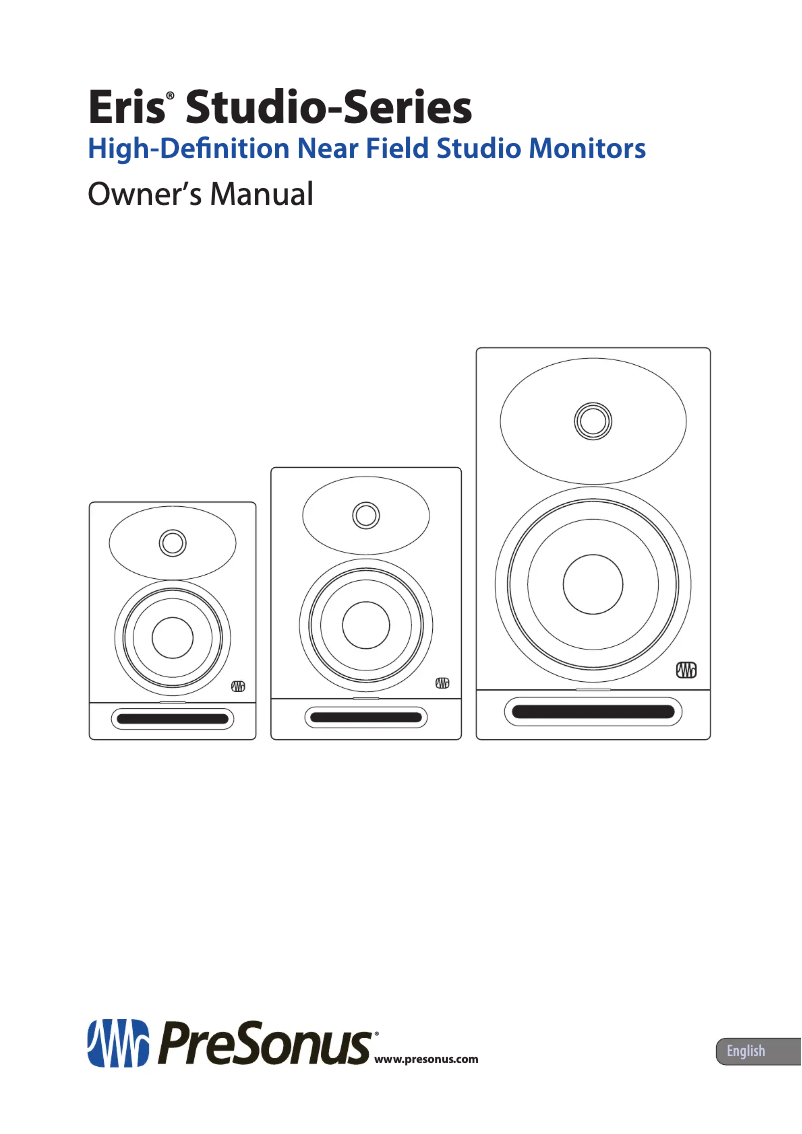 Page 1 de la notice Manuel utilisateur PreSonus Eris 4 (Single)