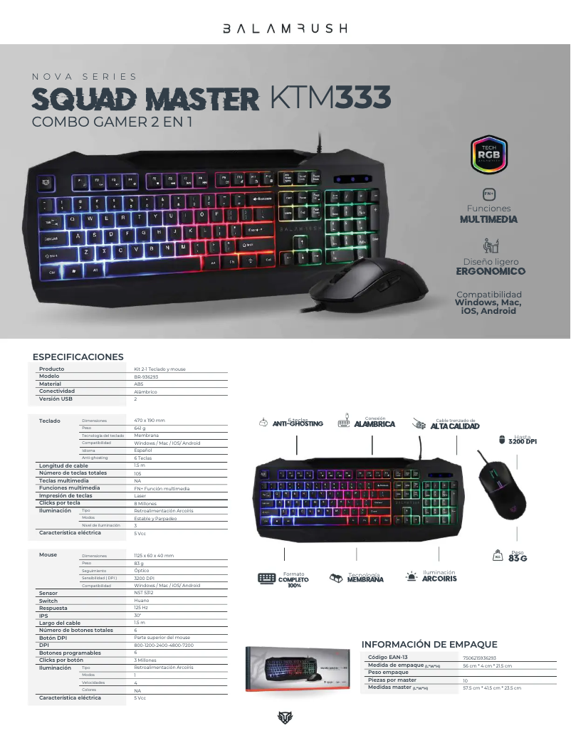 Page n°1 - Manuel utilisateur Balam Rush Squad Master KTM333