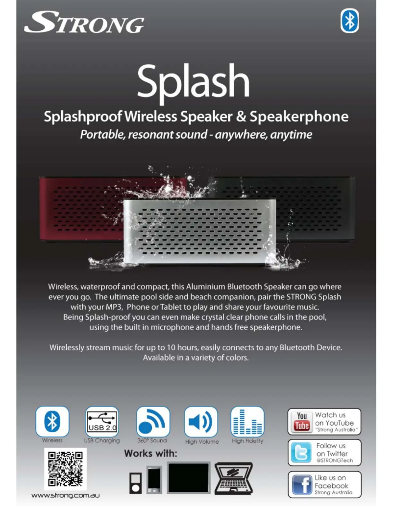 Page n°1 - Fiche technique Strong Splash