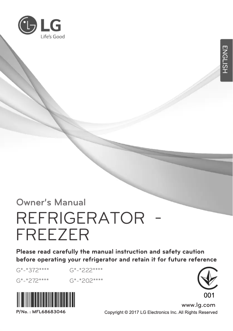 Page 1 de la notice Manuel utilisateur LG GN-C222SQCN