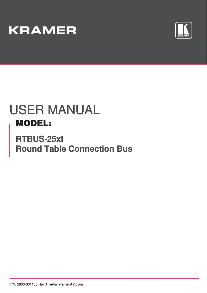 Image de la première page du manuel de l'appareil RTBUS-25XL