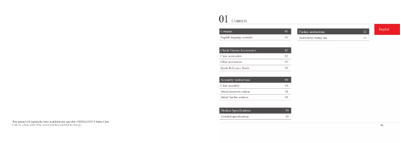 Página 1 del manual Manual de usuario DXRacer FORMULA