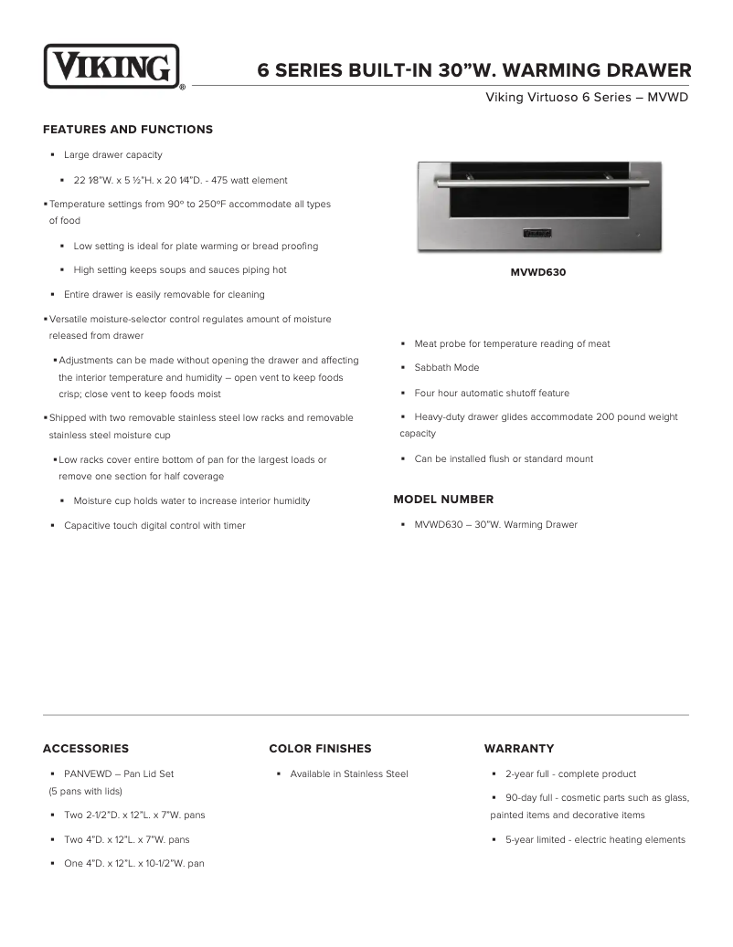 Image de la première page du manuel de l'appareil MVWD630SS