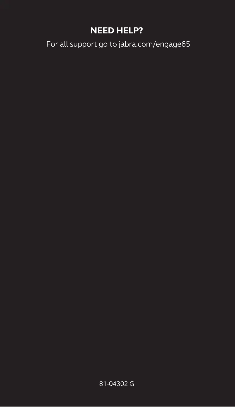 Página 1 del manual Guía de inicio rápido Jabra Engage 65