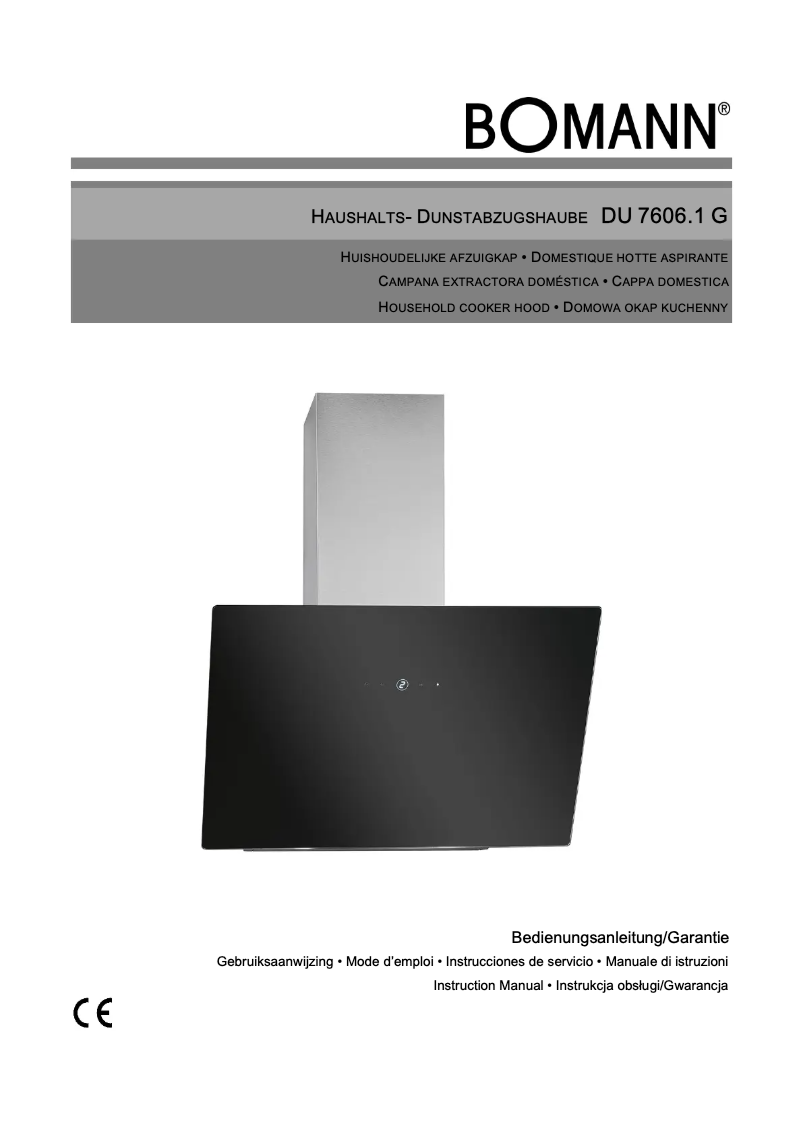 Image de la première page du manuel de l'appareil DU 7606.1 G